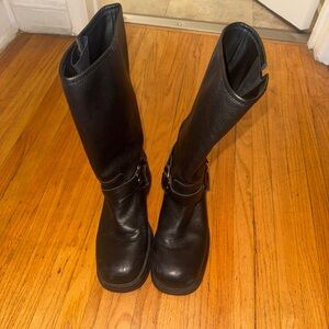 Steve Madden ASTOR BLACK LEATHER Boots